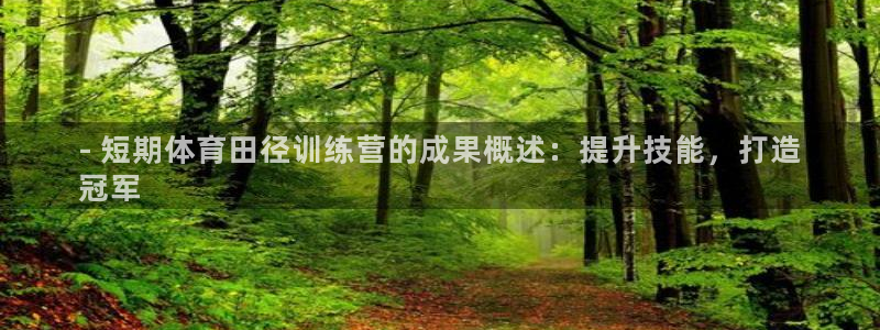 焦点娱乐平台注册账号是什么意思：- 短期体育田径训练