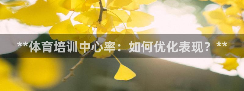 焦点娱乐官网首页：**体育培训中心率：如何优化表现？